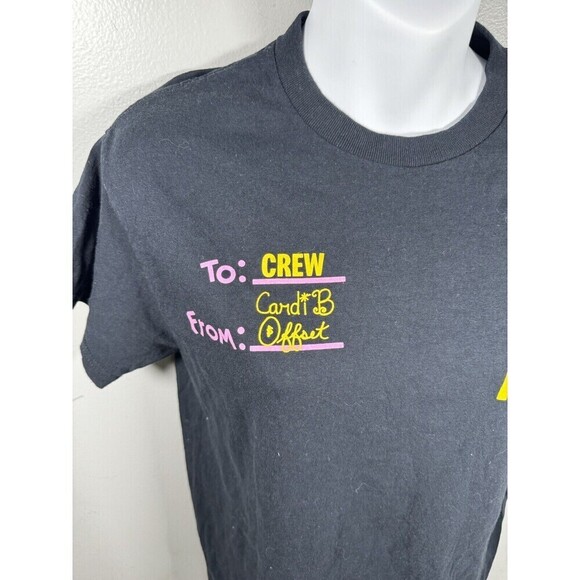 McDonald’s Cardi B Offset 2023 Employee Black T-Shirt Size Small Short Sleeve - Picture 2 of 4